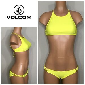 New. Volcom yellow Strappy bikini.